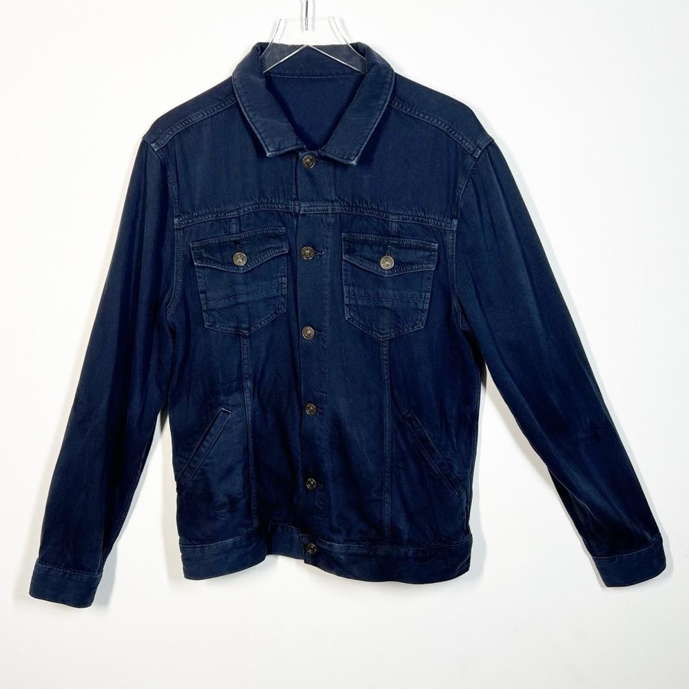Paige Men’s Size Medium Blue Super Soft Button Front Denim Jean Jacket